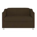 Ver imagem 2 de Namoradeira Bia Decorativa Reforçada Recepção Clinica Salão Sala de Estar Suede Marrom