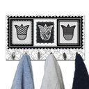 Ver imagem 4 de Cabideiro De Parede Porta Colar Chaves Cintos Toalhas Tulipa