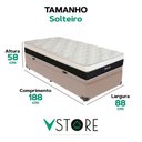 Ver imagem 3 de Cama Box Baú Solteiro e Colchão Dallas Molas V-store Cor:bege