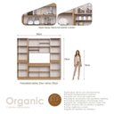 Ver imagem 4 de Buffet com Cristaleira 4 Peças com LED e Espelho Organic Marrom/Nature/Sand