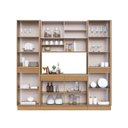 Ver imagem 6 de Buffet com Cristaleira 4 Peças com LED e Espelho Organic Marrom/Nature/Sand