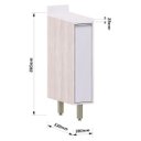 Ver imagem 4 de Balcão para Cozinha Modulada 20 Cm 1 Porta Atenas Cinza Cristal