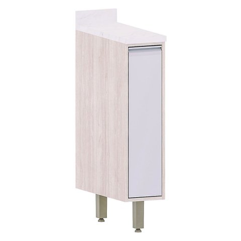 Balcão para Cozinha Modulada 20 Cm 1 Porta Atenas Cinza Cristal