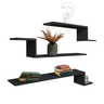Kit 3 Prateleira Z Nicho Organizador De Parede Suspensa Flutuante Jogo Suporte Invisível Decorativo  - 5