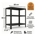 Ver mais imagens de Estante de Ferro para Microondas 3 Prateleiras Multiuso Industrial Preta