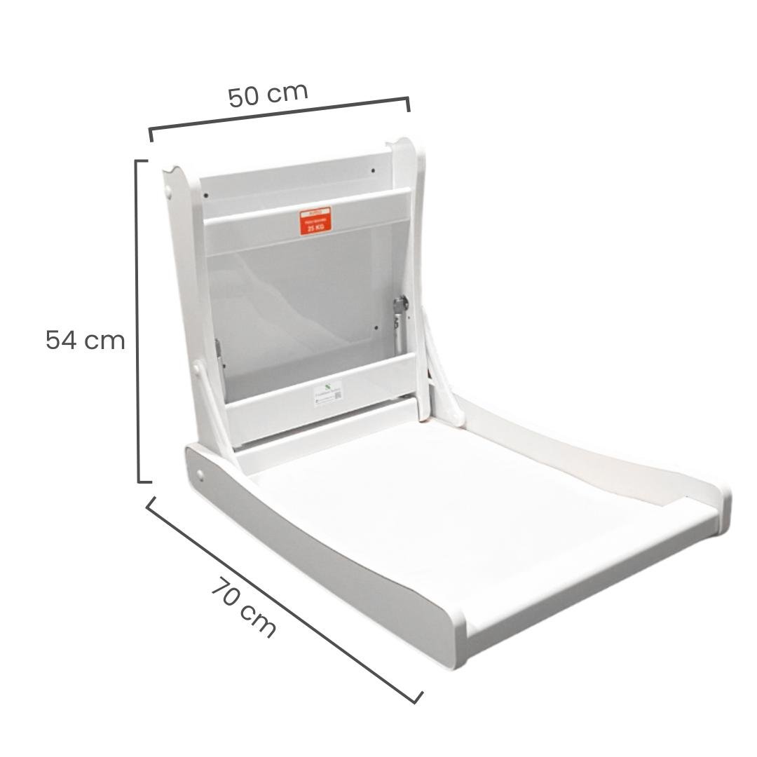 Trocador Fraldas Branco Parede Colchonete Solutti Vertical - 5