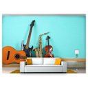 Ver imagem 1 de Papel de Parede Instrumentos Musicais 3d Mus04