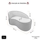 Ver imagem 6 de Sofá Aurea Orgânico Curvo Divã Bouclé Confortável Resistente para Salas e Consultório