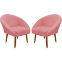 Ver imagem 1 de Kit 2 Poltronas Decorativa para Sala Recepção Manicure Consultório Stella Suede