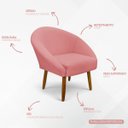 Ver imagem 3 de Kit 2 Poltronas Decorativa para Sala Recepção Manicure Consultório Stella Suede