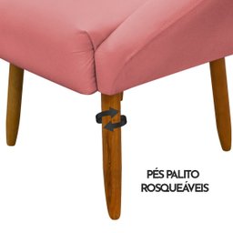 Kit 2 Poltronas Decorativa para Sala Recepção Manicure Consultório Stella Suede - 9