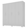 Guarda-roupa Casal 6 Portas 3 Gavetas Lancaster Branco - Rodial - 1