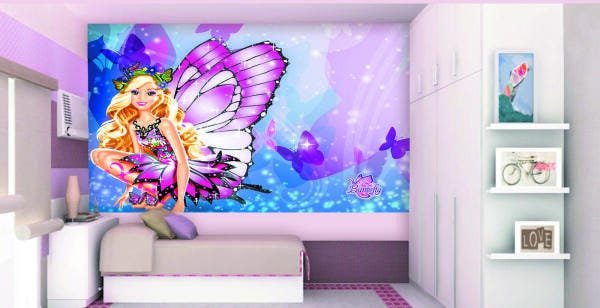 Papel De Parede 3D Infantil Barbie 0009 (3.0M X 2.0M) - 1