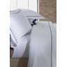 Jogo de Cama Festone Clássico 200 Fios Branco/Marinho - Casal - 1
