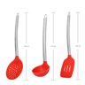 Kit Utensilios de Cozinha de Silicone Vermelho Cabo Inox K4 - 3