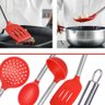 Kit Utensilios de Cozinha de Silicone Vermelho Cabo Inox K4 - 2