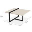 Ver imagem 3 de Mesa de Centro Monaco 70cm Klm Móveis