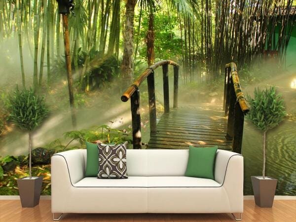 Papel De Parede 3D Pontes 0011 (3.0M X 3.0M) - 1