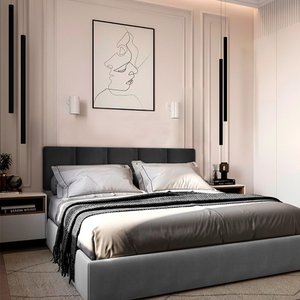 Kit 5 Módulos de Cabeceira Cama Box Casal Estofada Modulada 1,50mx40cm