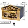 Caixa de Correio para Cartas Romana Ouro Detras 20x25x12cm - 2