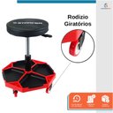 Ver imagem 6 de Banqueta Banquinho para Mecânico Profissional Assento Giratório com Rodas - Starfer