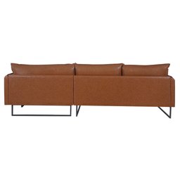 Sofá Jade com Chaise Lateral Direita 2,84m Corino - 4
