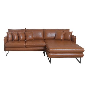 Sofá Jade com Chaise Lateral Direita 2,84m Corino