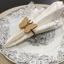 Ver imagem 3 de 12 Argolas Porta Guardanapos Anel Borboleta em Mdf