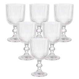 Taças Vidro Transparente Graffiato 370ml 6 Peças - Hauskraft - 1