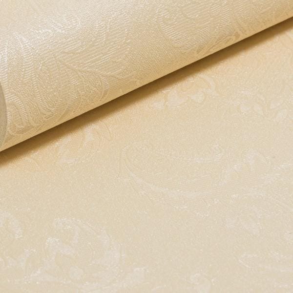 Papel De Parede Damask Todo Bege - 2