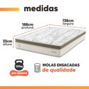 Ver imagem 4 de Cama Box Baú Casal Molas Ensacadas Euro Pillow Charlot 138x188x74cm Herval