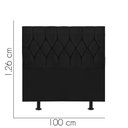 Ver imagem 3 de Cabeceira Estofada Cama Box Solteiro 100cm Istambul Corino Preto- Mabe Magazine