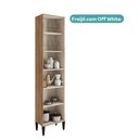 Ver imagem 4 de Paneleiro com Vidro 2 Portas 5 Prateleiras Lótus Móveis Carraro