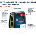 Ver imagem 5 de Nível Laser Verde Profissional Alcance 12 Metros Gll 2-12g Bosch 01 Unidade