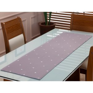 Caminho de Mesa Trilho Retangular Estampado 1,40 X 0,45 4 /6 Lugares Cozinha Sala Jantar Chevron