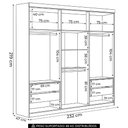 Ver imagem 4 de Guarda Roupa Casal 232cm 6 Portas 4 Gavetas Zain Jatobá/Areia S01 - Mpozenato