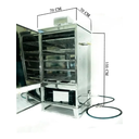 Ver mais imagens de Defumador Profissional Grande Inox 10 Bandejas Kit Gás 70x70