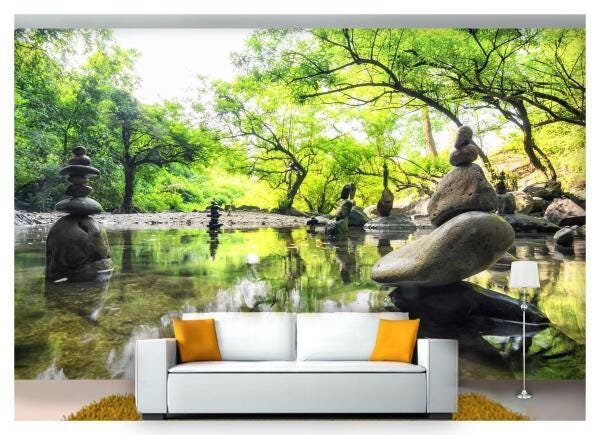 Papel De Parede Jardim Japonês Japão Bosque 3D 7,50M² Jjp11 - 1
