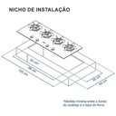 Ver imagem 3 de COOKTOP LINEAR 4 BOCAS VENAX ARENA PRETO GAS GLP