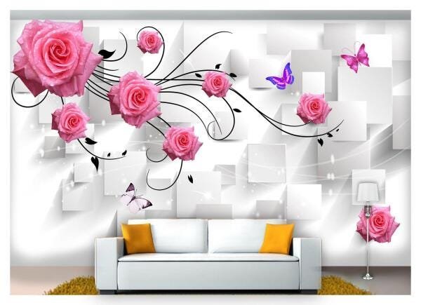 Papel De Parede Flores Textura 3D Xfl140 3M² - 1