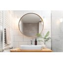 Ver imagem 5 de Espelho Redondo Escandinavo com Borda de Madeira Natural 80cm