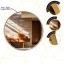 Ver imagem 6 de Espelho Redondo Escandinavo com Borda de Madeira Natural 80cm