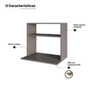 Ver imagem 4 de Suporte Aéreo Multiuso para Forno Micro-ondas Luara 60cm Grafite - Desk Design
