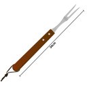 Ver imagem 2 de Kit Churrasco 2 Peças Garfo e Faca Cabo Madeira Longo | Art House