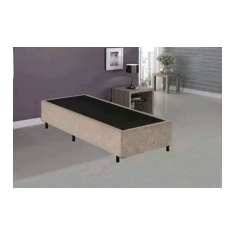 Base Box Solteiro Sonho Perfeito Suede Bege