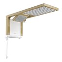 Ver imagem 1 de Chuveiro Acqua Duo Branco Matte Gold 220 Volts 6800 Watts - 7510166 - LORENZETTI CHUVEIRO ACQUA DUO 