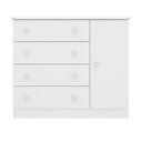 Ver imagem 2 de Cômoda Sapateira Infantil Doce Sonho 4 Gavetas 1 Porta Branco 2561 Qmovi