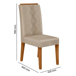 Conjunto 4 Cadeiras Yasmin Freijó/Kraft - PR Móveis - 6