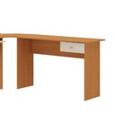 Ver imagem 2 de Mesa Escrivaninha Quarto e Escritório Formato em L com 1 Gaveta Mdp Cor Cinamomo/areia