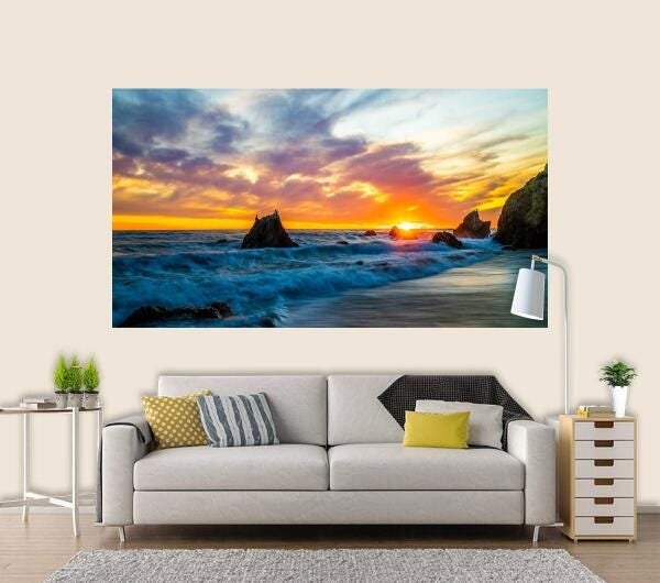 Papel De Parede 3D Paisagens Praia 0008 (1.0M X 2.0M) - 1